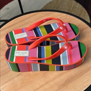 Kate Spade Multicolor Striped Sandals